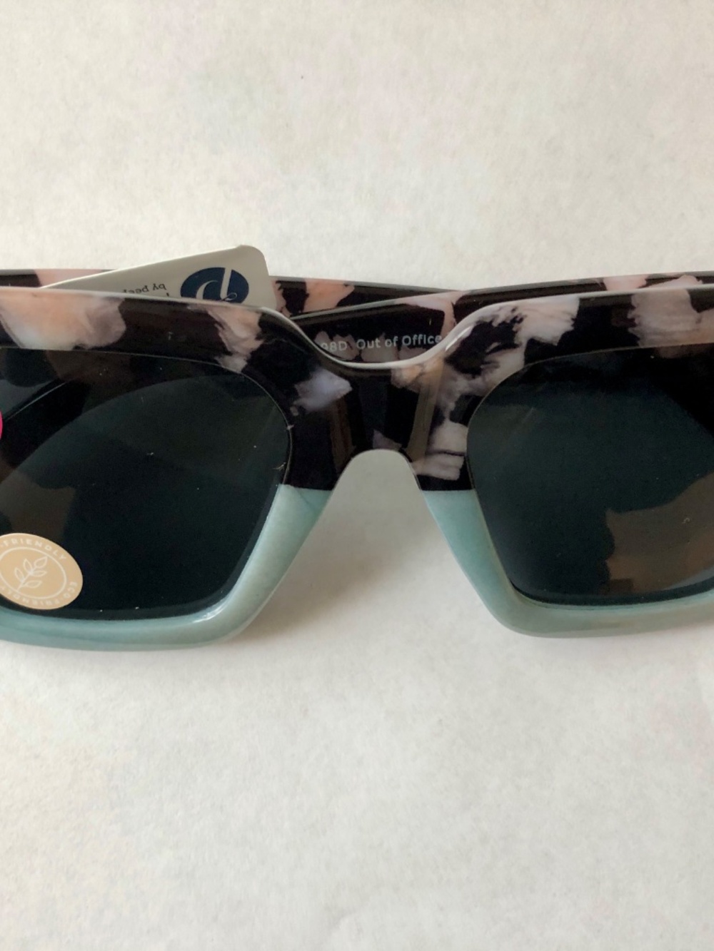 New Eco Friendly Peepers‎ GREEN & MARBLE POLARIZED SUNGLASSES +0.00